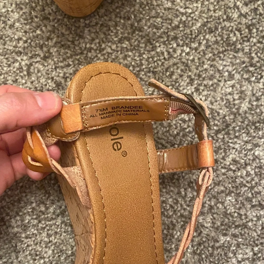 Nicole Women's Brown Braided Sandals - Picture 5 of 5